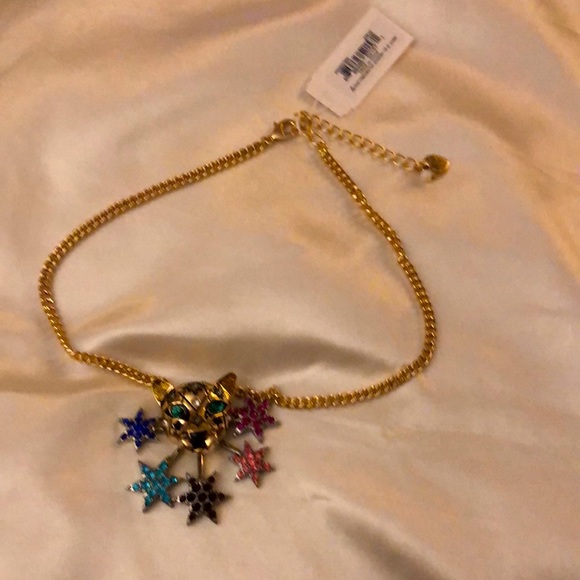 Betsey Johnson Gold Tone Leopard & Shooting Star Pendant Necklace NWT - Picture 12 of 16